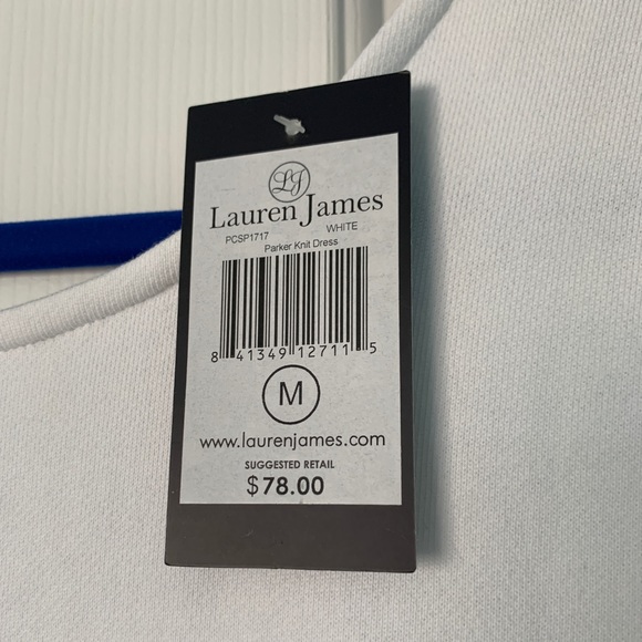NWT. Lauren James Parker Knit Dress white & navy dress. Size Medium.+ free gift! - Picture 3 of 10